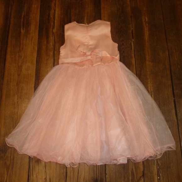 Sequin Princess Dress Bodice Tulle Skirt & Sash Coral Fancy Formal Sparkly 9/10 - Picture 4 of 6